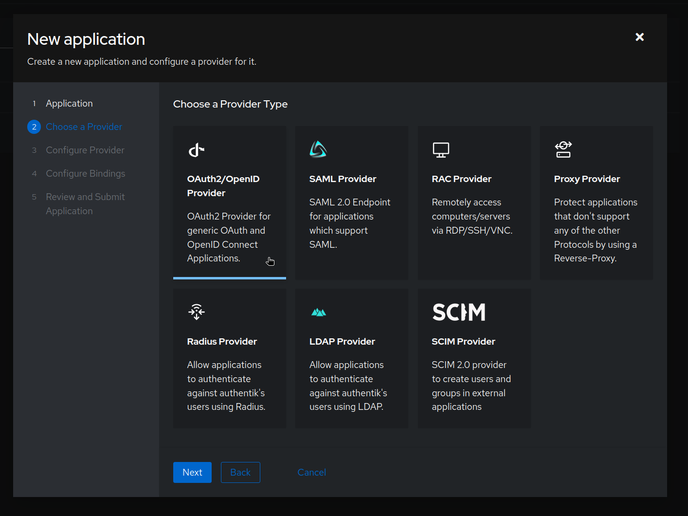 Select Provider